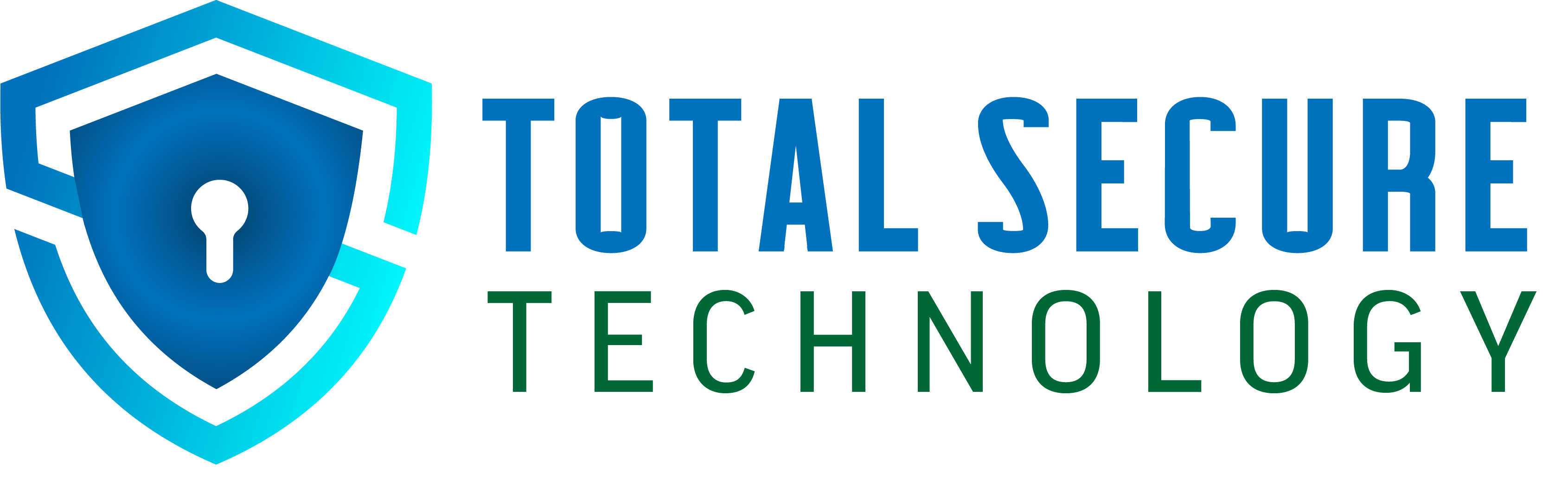 S-shield with keyhole and horizontal text "Total Secure Technology"